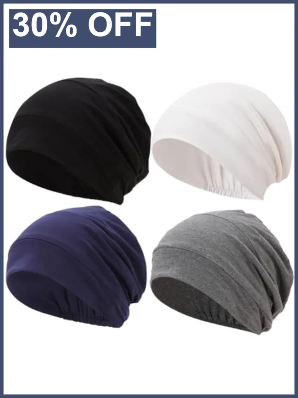 Chemo Headwear Sleeping Cap Soft Stretchy Viscose Cotton Beanie